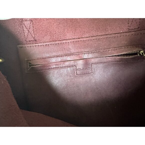 Madewell Medium Transport Leather Tote In Dark Cabernet (Burgundy) - Picture 4 of 8